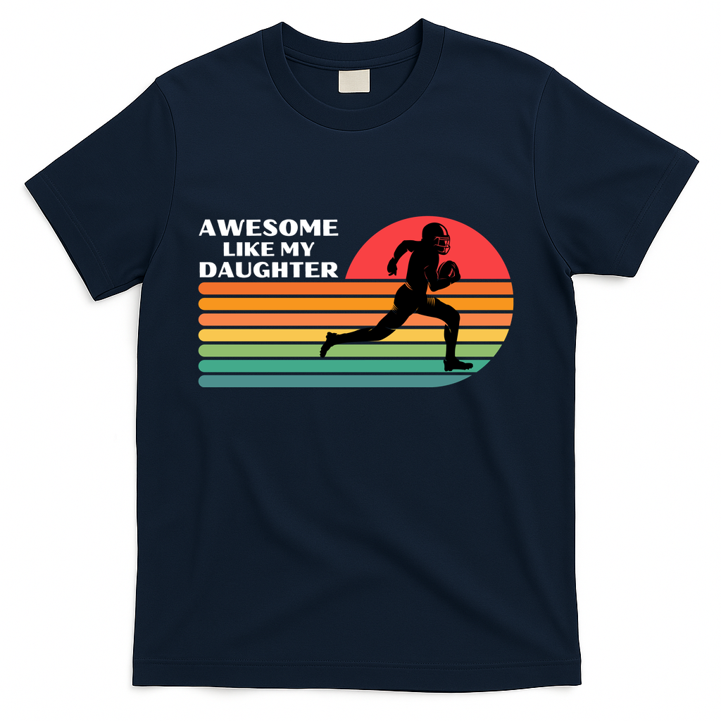 Awesome Like My Daughter Vintage Football T-Shirt product image 2