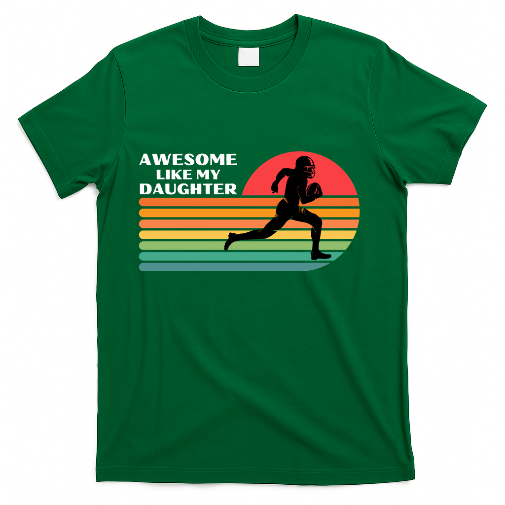 Awesome Like My Daughter Vintage Football T-Shirt product image 3