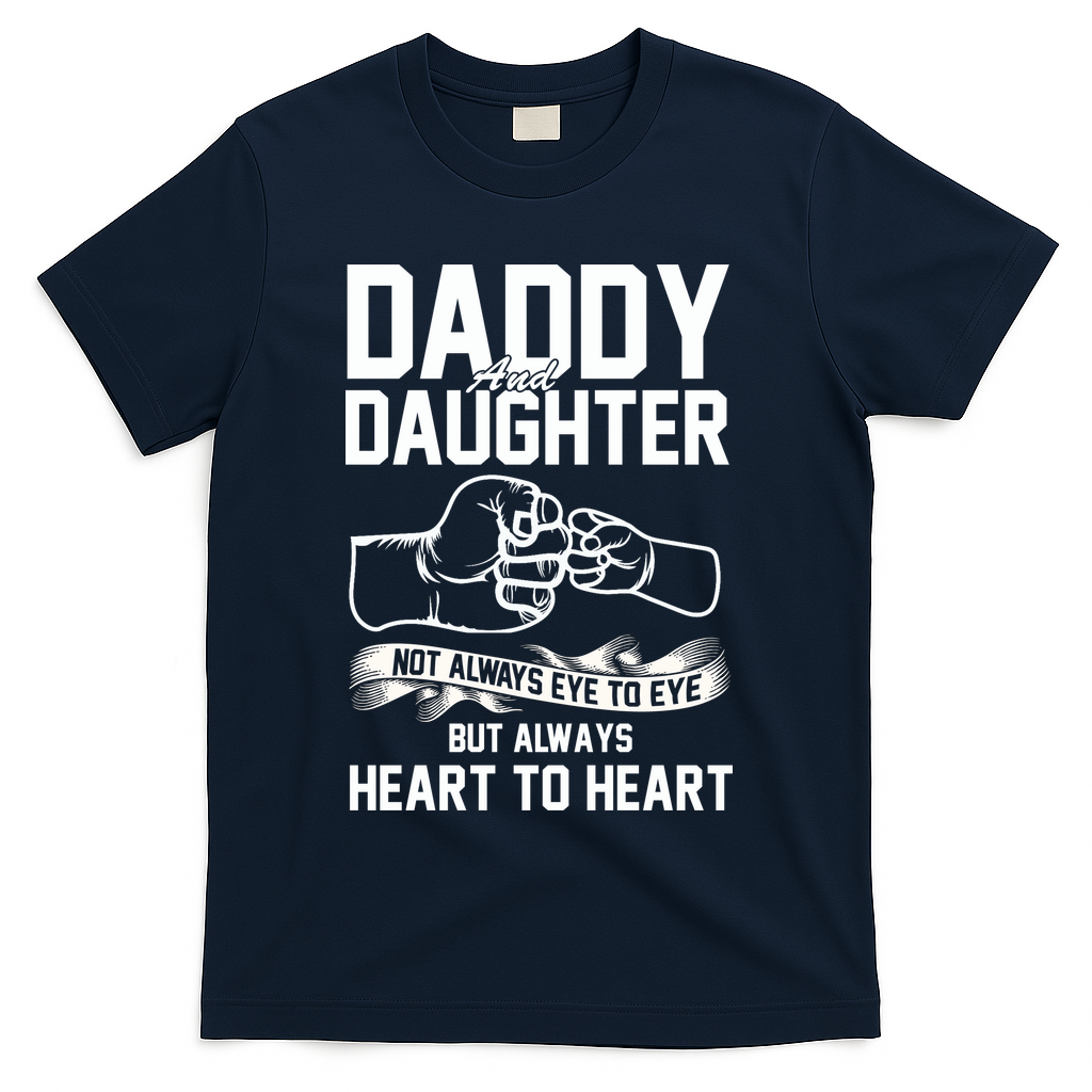 Daddy And Daughter Not Always Eye To But Heart To T-Shirt product image 2