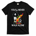 Autism Dad Support Alone Puzzle You'll Never Walk T-Shirt product image 1