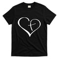 Christian Heart Jesus Cross Religious Gifts T-Shirt product image 1