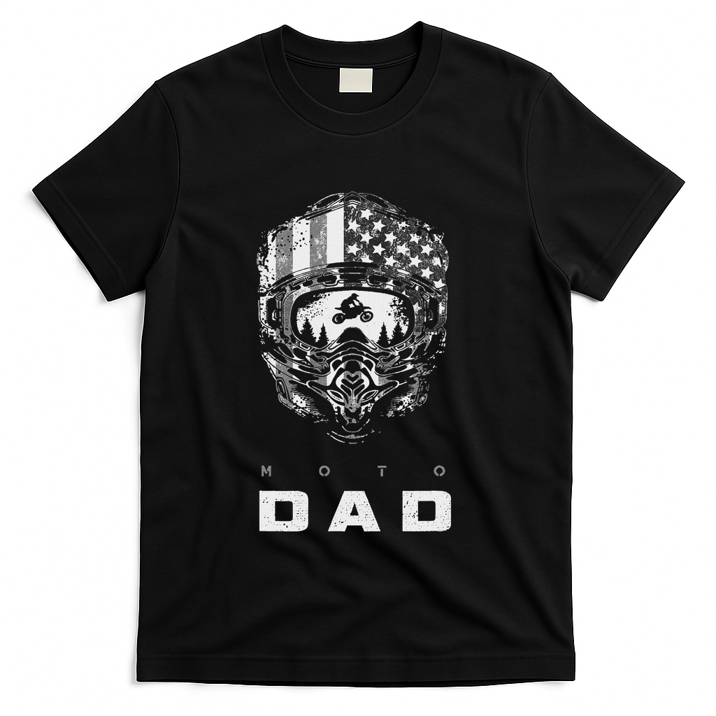 American Motocross Dad Dirt Bike Apparel T-Shirt product image 2