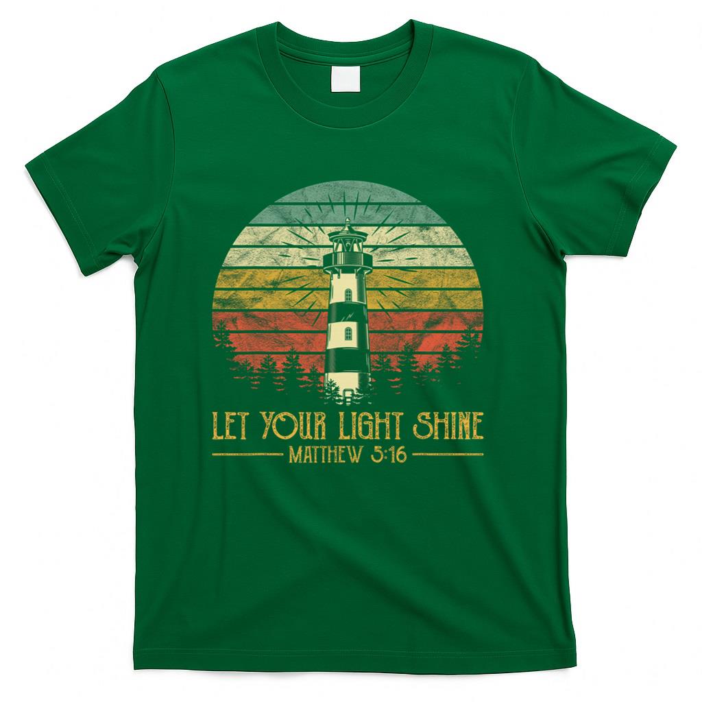 Let Your Light Shine Lighthouse Christian T-Shirt product image 2