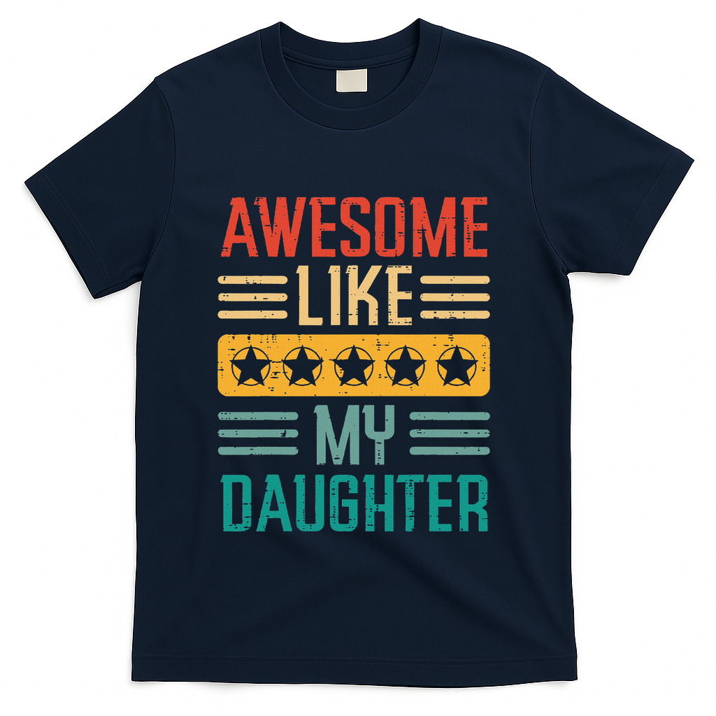 Awesome Like My Daughter Fathers Day Retro Dad Papa Dada product image 3