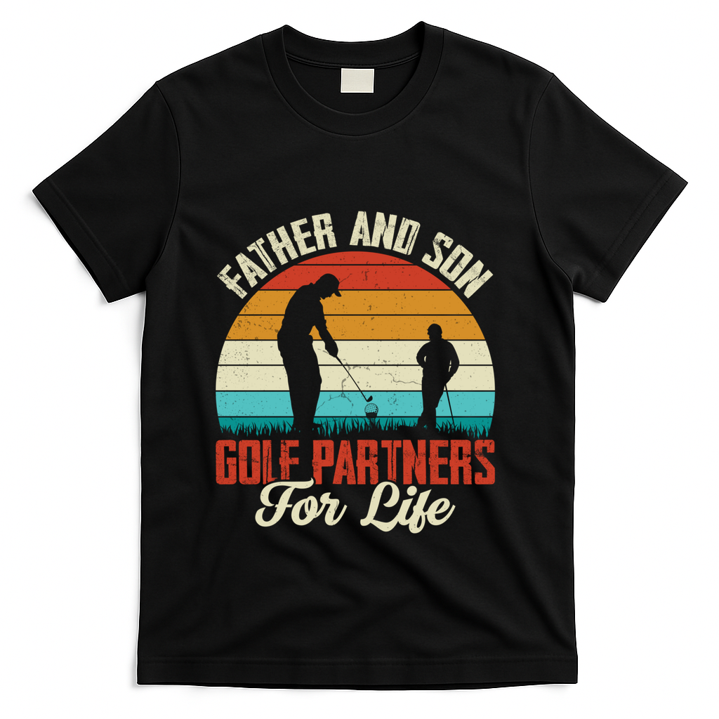 Father And Son Golf Partners For Life Gift T-Shirt product image 2