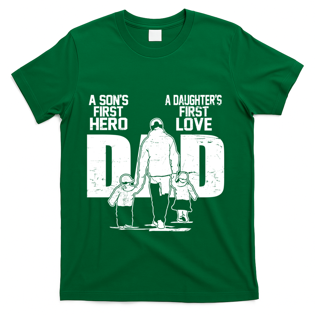 Dad A Sons First Hero Daughters Love FatherS Day Gift product image 3