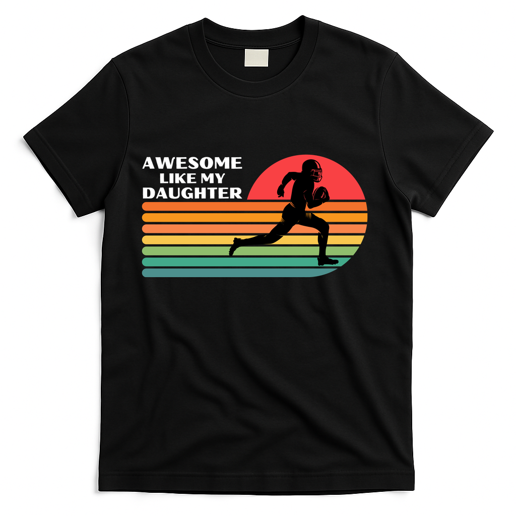 Awesome Like My Daughter Vintage Football T-Shirt product image 1