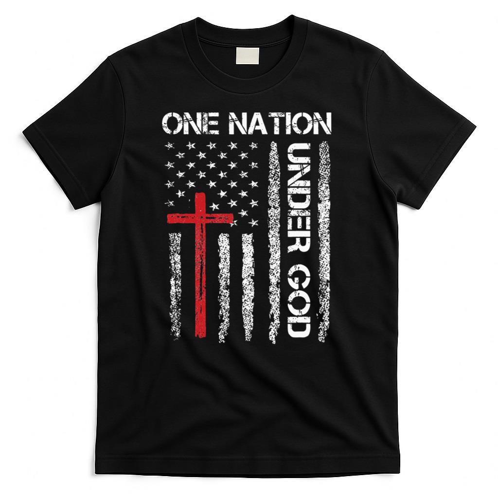 Christian USA Flag Faith Family T-Shirt product image 1
