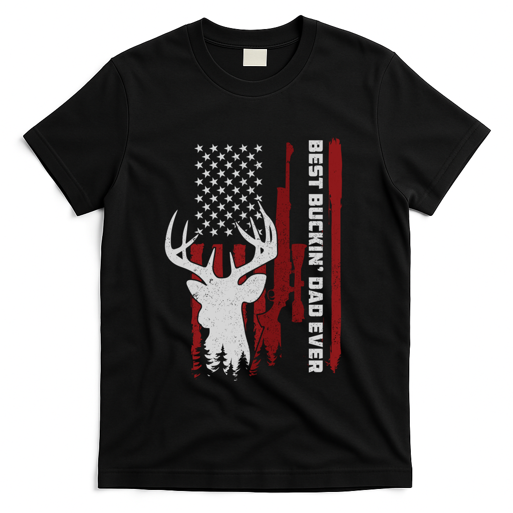 Best Buckin Dad Ever Deer Hunting Gift T-Shirt product image 1