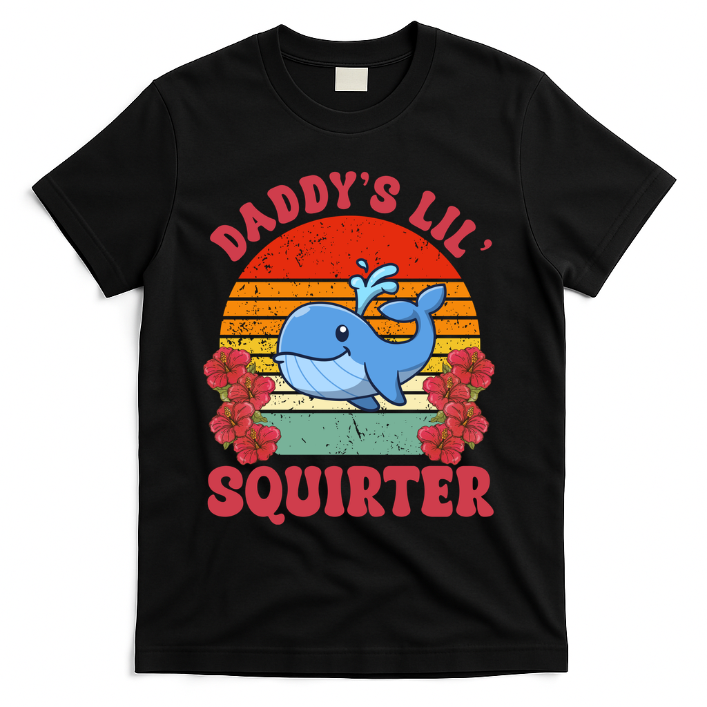 Inappropriate Funny Daddys Lil Squirter Embarrassing T-Shirt product image 2