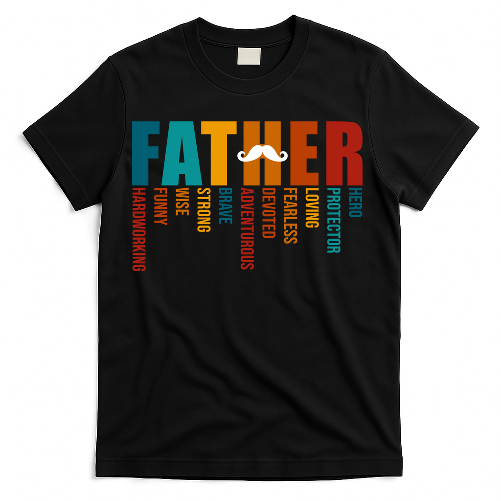 Funny Dad Definition Fathers Day Mustache T-Shirt product image 1