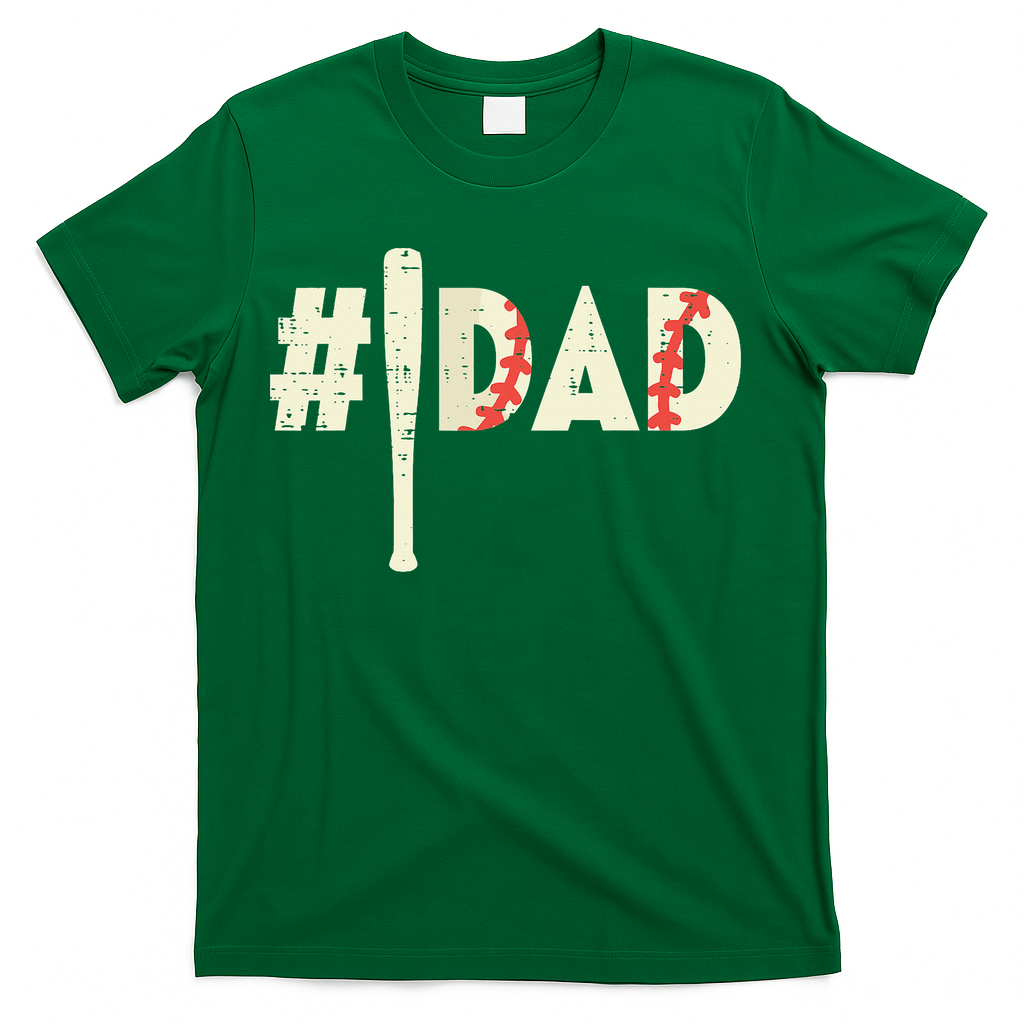 Fathers Day Hashtag Baseball Bat Dad Daddy Papa Sport product image 1