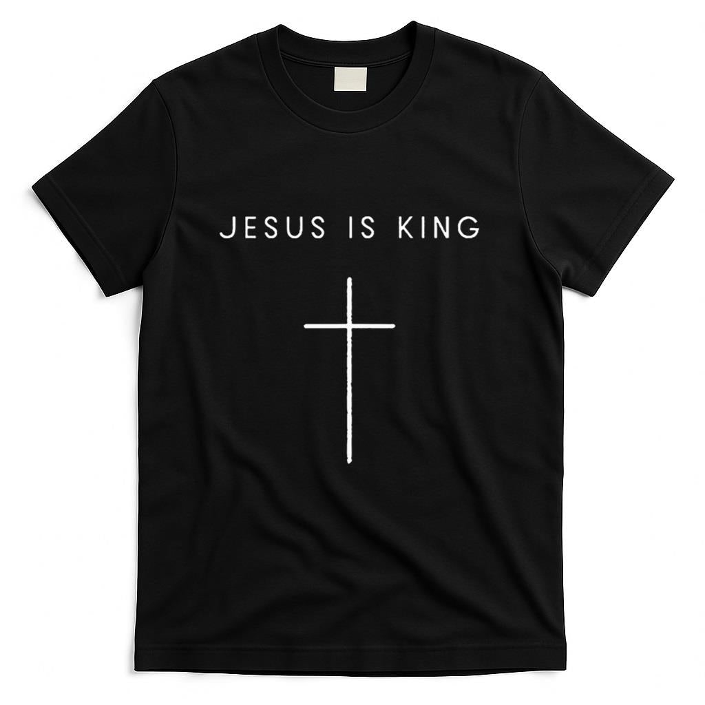 Jesus Is King Cross Minimalist Christian Religious T-Shirt product image 1