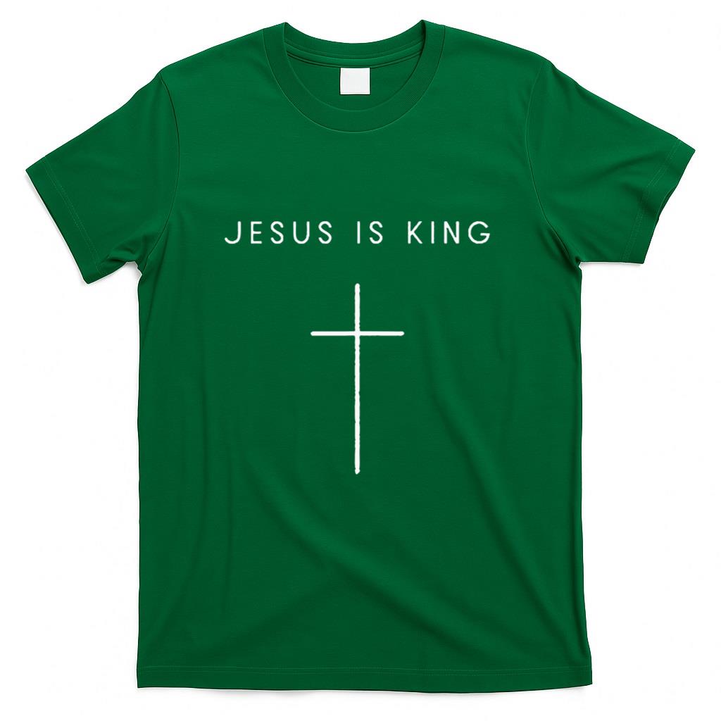 Jesus Is King Cross Minimalist Christian Religious T-Shirt product image 2