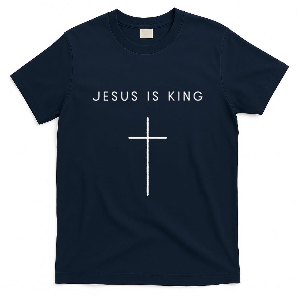 Jesus Is King Cross Minimalist Christian Religious T-Shirt product image 3