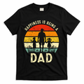 Happiness Is Being A Dad Father's Day Retro Sunset T-Shirt product image 1