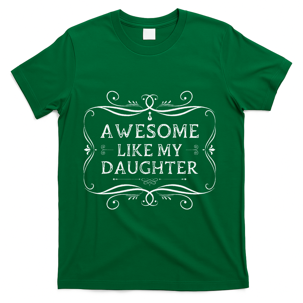 Awesome Like My Daughter Funny Vintage Father Day T-Shirt product image 2