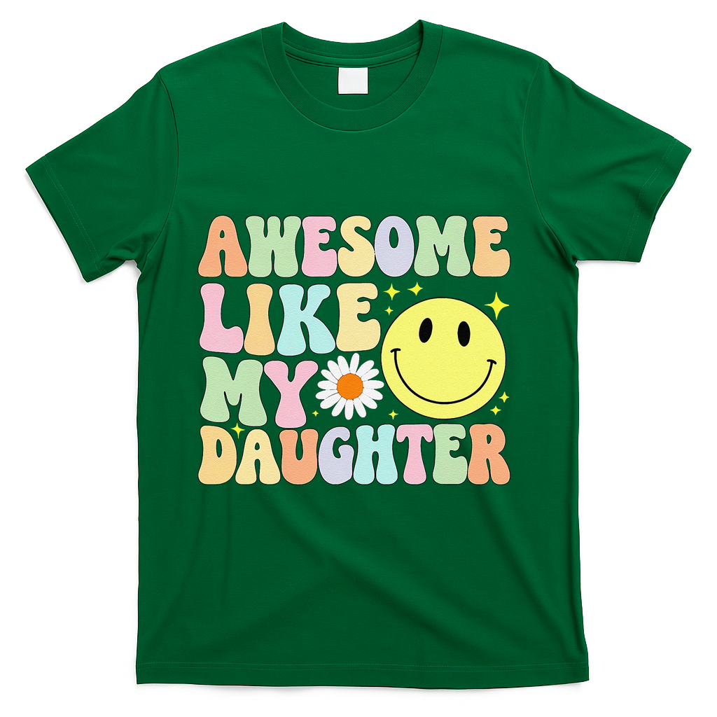 Funny FatherS Day Awesome Like My Daughter Retro Groovy Dad product image 1