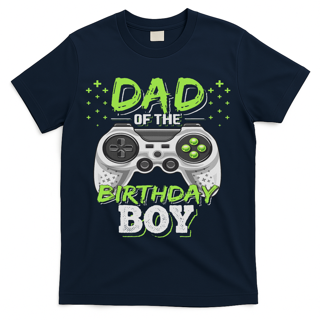Dad Of The Birthday Boy Matching Video Gamer Party T-Shirt product image 1