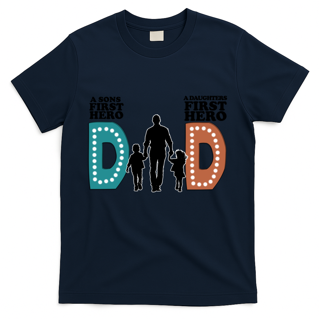 Dad The First Hero FatherS Day Gift T-Shirt product image 2