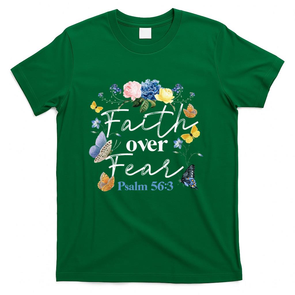 Faith Over Fear Flower Butterfly Christian Bible Verse product image 2