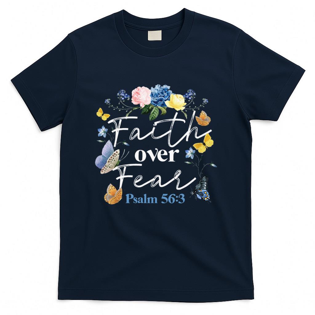 Faith Over Fear Flower Butterfly Christian Bible Verse product image 3