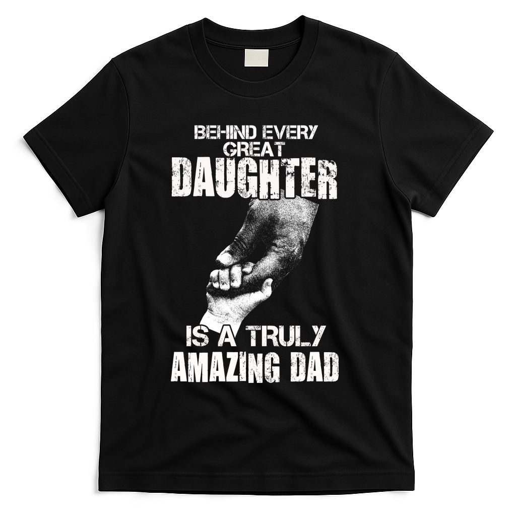 Behind Every Great Daughter Is A Truly Amazing Dad T-Shirt product image 2