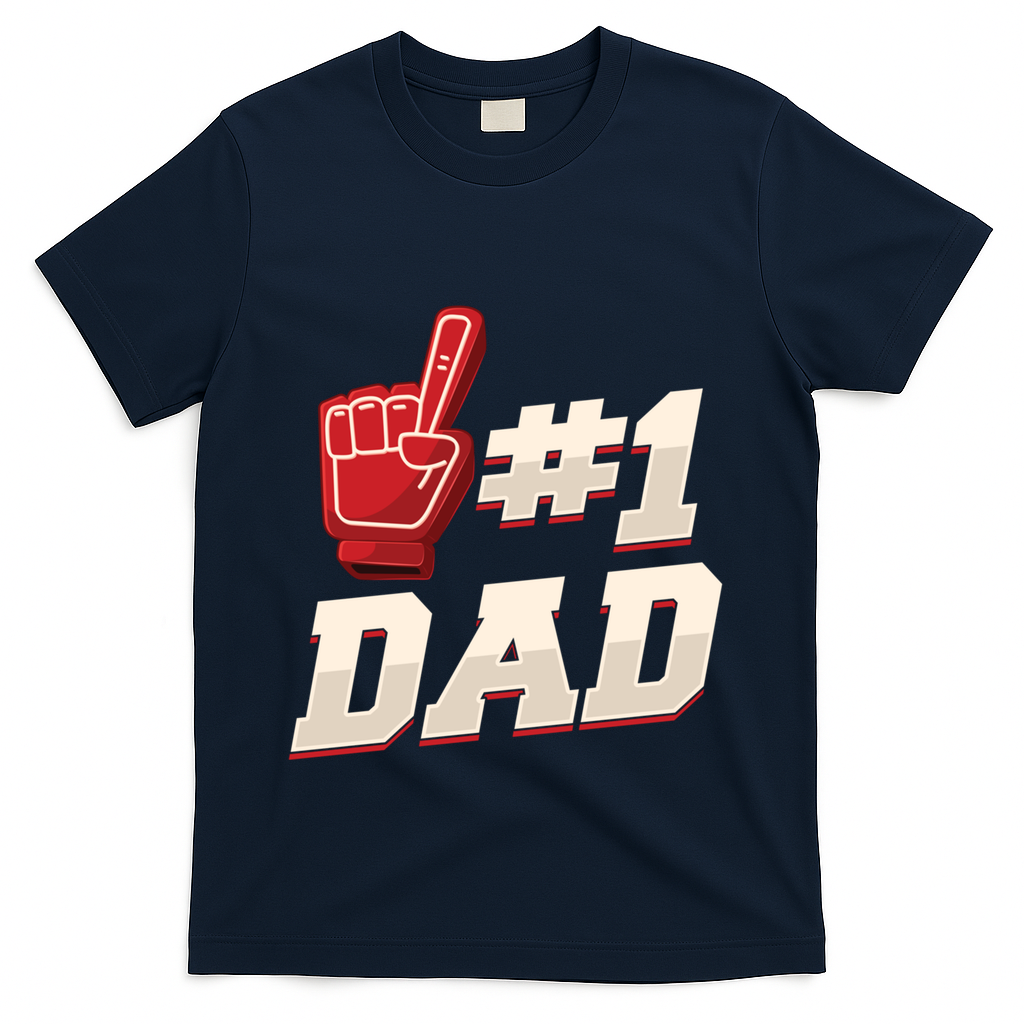 Athletic # 1 Dad Number 1 Father FatherS Day Gift T-Shirt product image 1