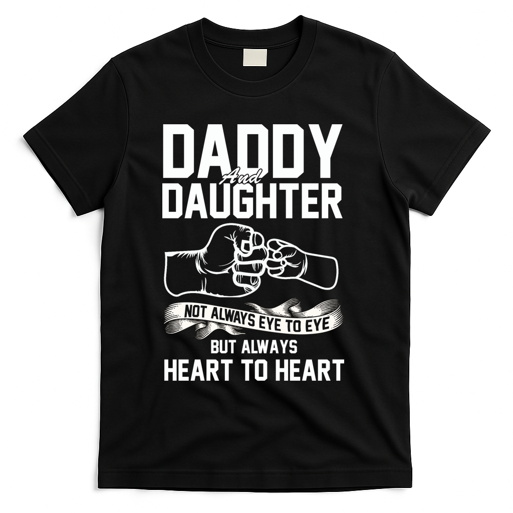 Daddy And Daughter Not Always Eye To But Heart To T-Shirt product image 3
