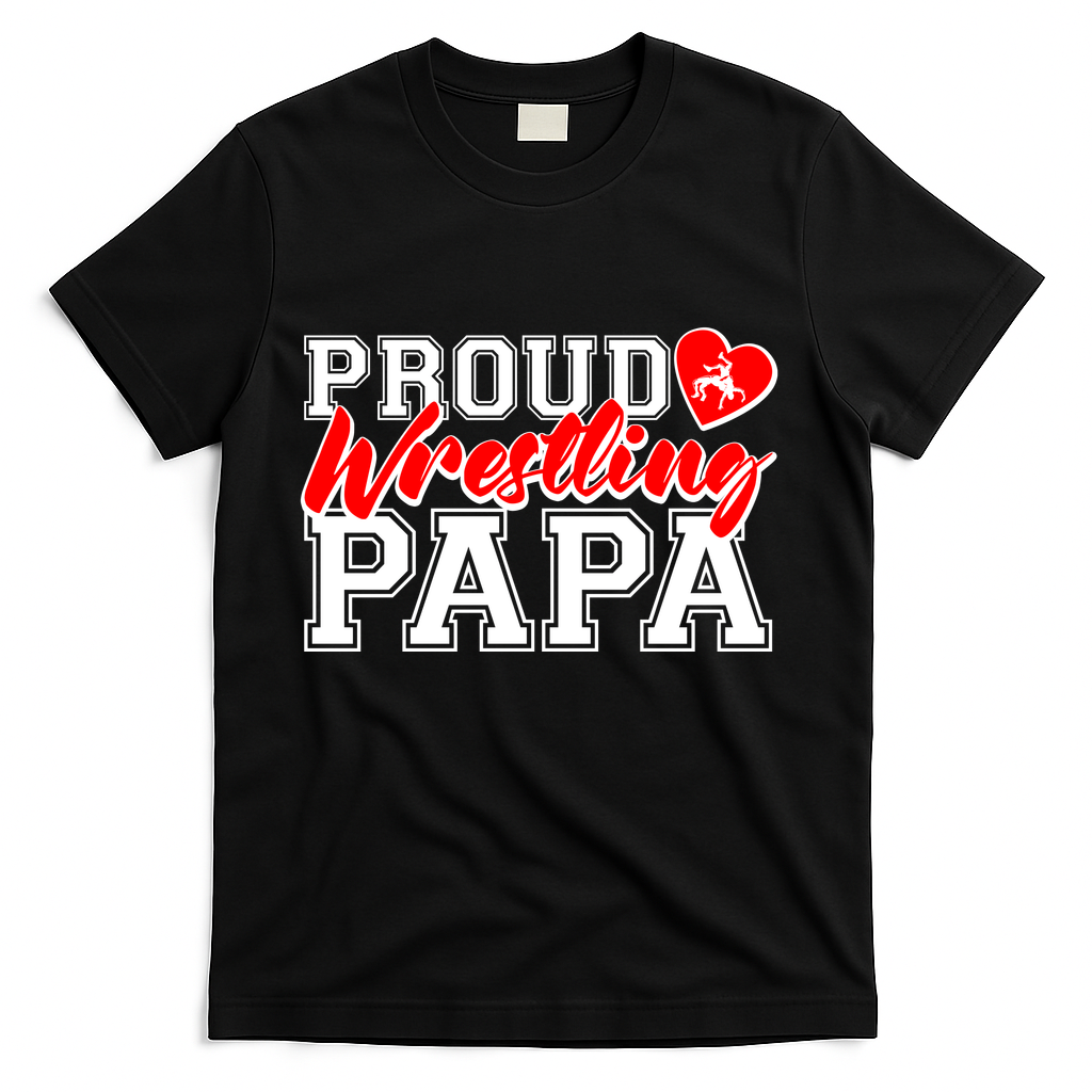 Cute Proud Wrestling Papa T-Shirt product image 3