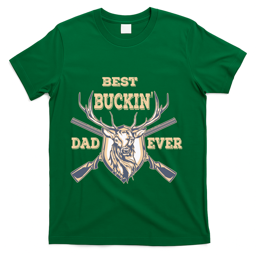 Best Buckin Dad Ever Funny Hunting Father Gift T-Shirt product image 3
