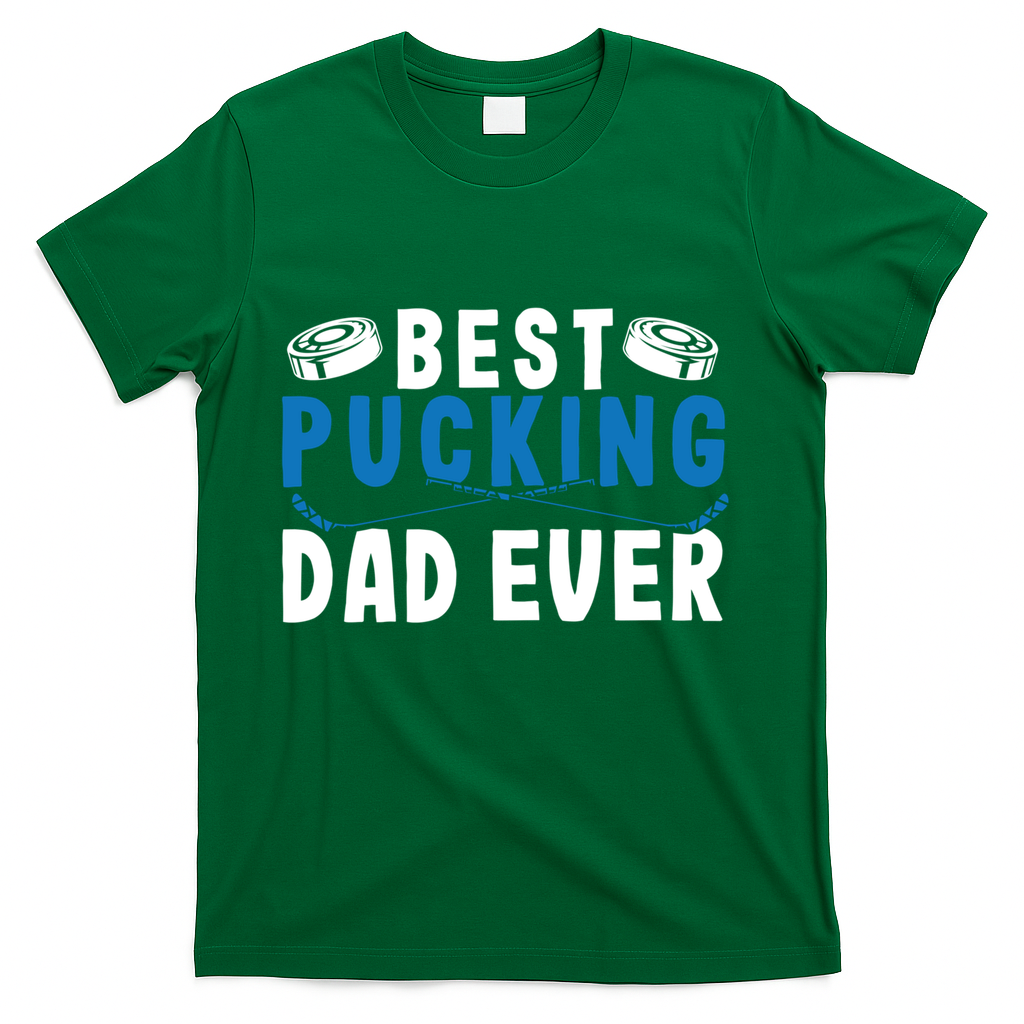 Ice Hockey Dad Best Pucking Gift T-Shirt product image 1