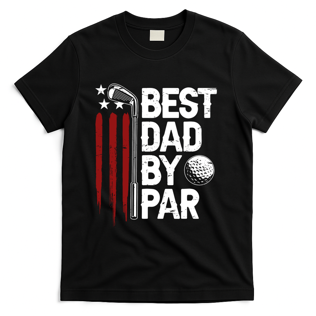 Golf Best Dad By Par Daddy Golfer American Flag Fathers Day product image 1