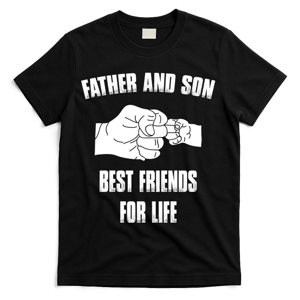 Father Son Best Friends For Life Fist Bump Gift T-Shirt product image 1