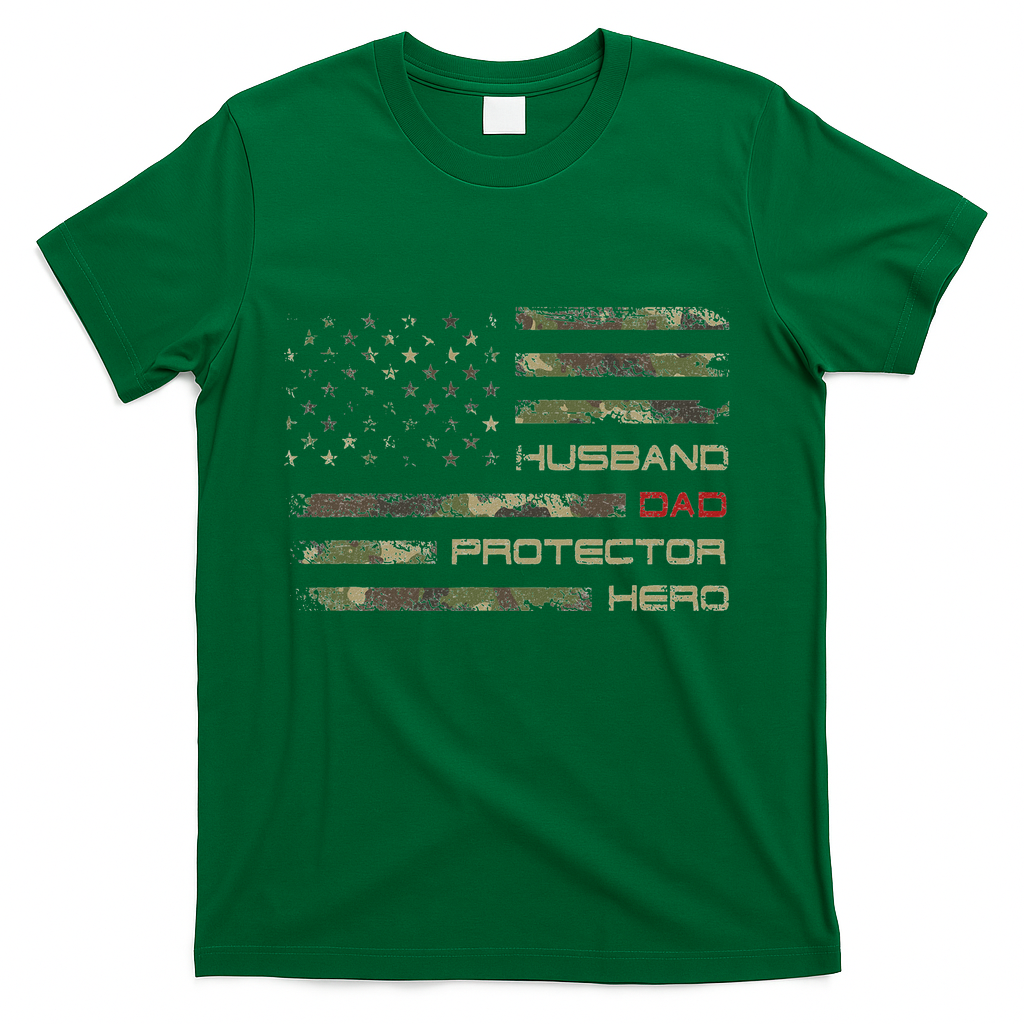 Camouflage American Flag Husband Dad Protector Hero Father product image 2