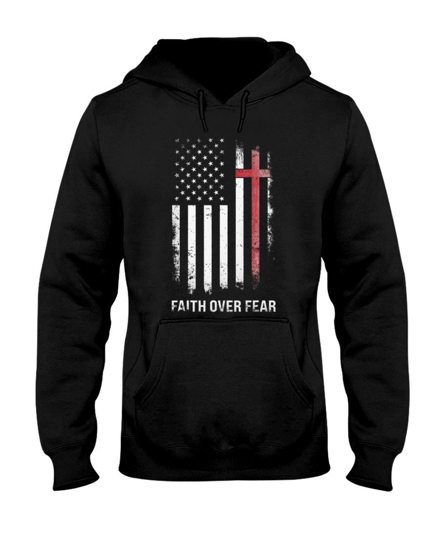 Christian Us Usa Flag American Christ Faith Over Fear Cross product image 4