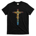 Jesus Cross Christian Stained Glass Art T-Shirt product image 1