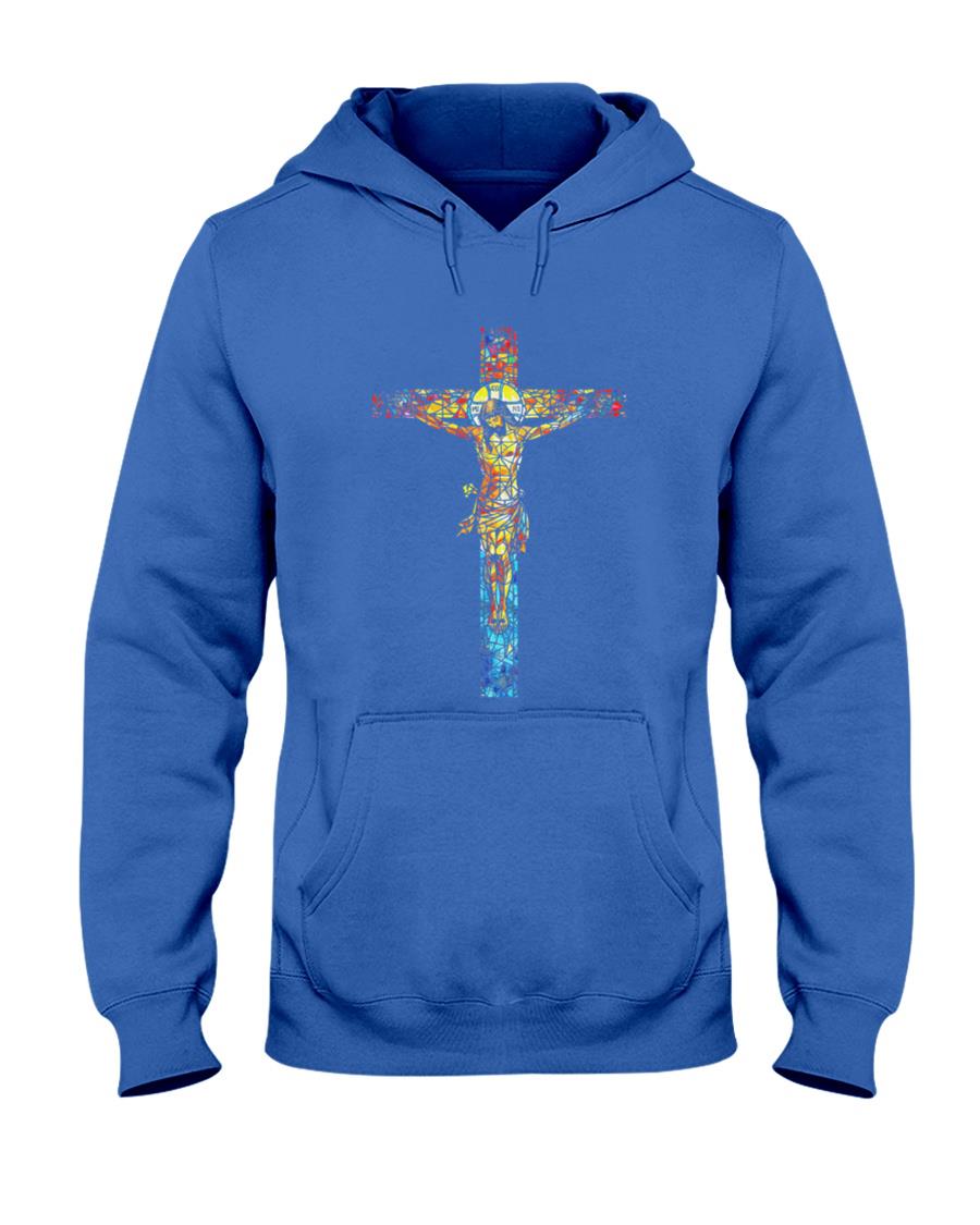 Jesus Cross Christian Stained Glass Art T-Shirt product image 5
