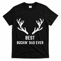 Funny Hunting Deer Design Best Buckin Dad Ever Gift T-Shirt product image 1