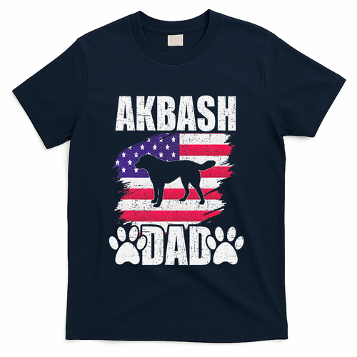 Akbash Dad Dog Lover American Us Flag T-Shirt product image 2