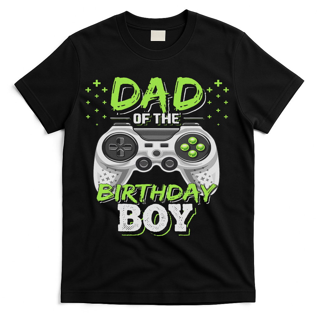 Dad Of The Birthday Boy Matching Video Gamer Party T-Shirt product image 3