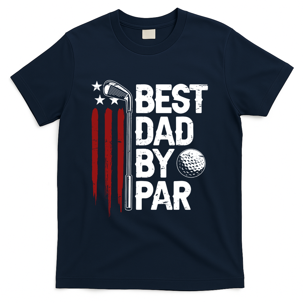 Golf Best Dad By Par Daddy Golfer American Flag Fathers Day product image 3