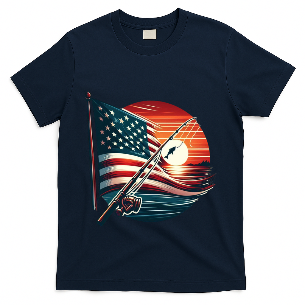 American Flag Fish Fisher Funny Bass Fishing Usa Gift product image 3