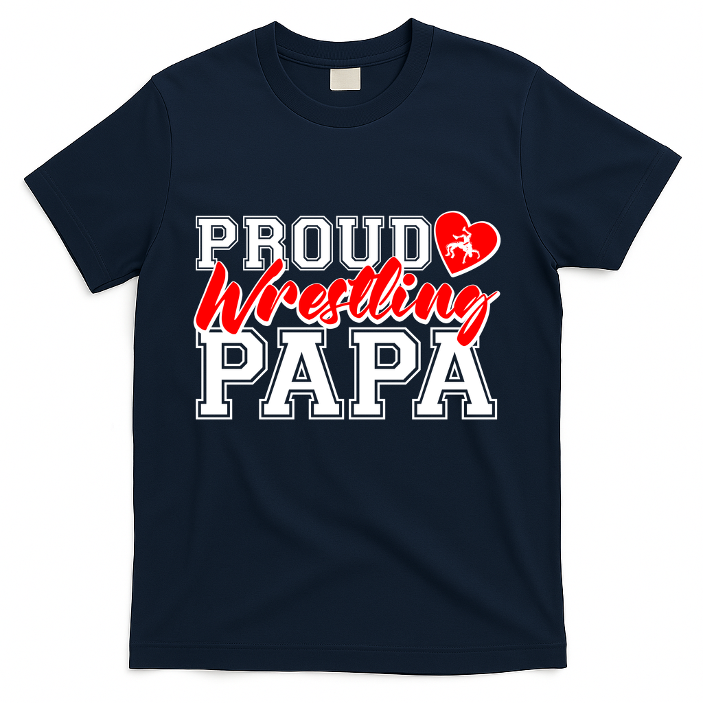 Cute Proud Wrestling Papa T-Shirt product image 2
