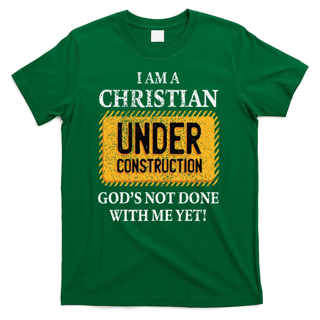 Christian Under Construction Funny T-Shirt product image 2
