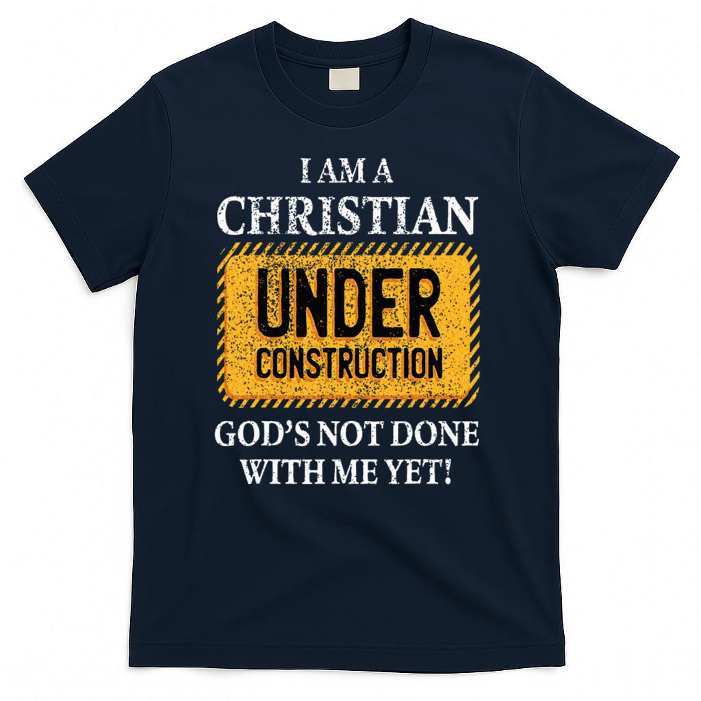 Christian Under Construction Funny T-Shirt product image 3