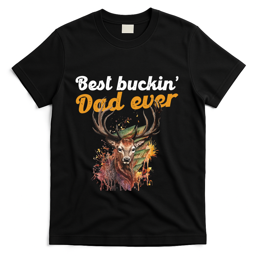 Best Buckin Dad Ever Gift Deer Hunters Gifgift Funny T-Shirt product image 1