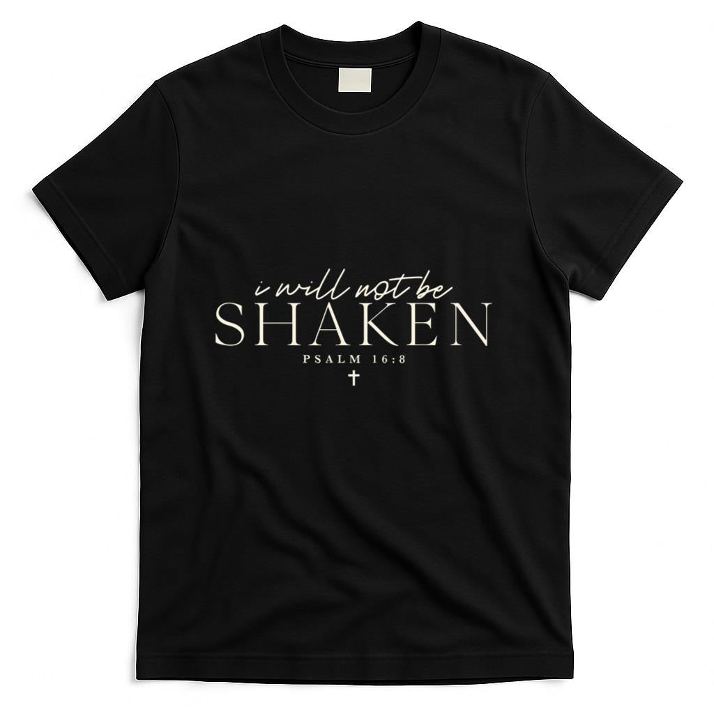 I Will Not Be Shaken Christian Minimal T-Shirt product image 1