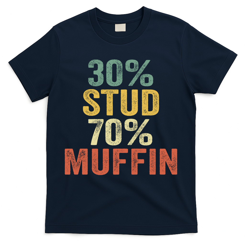 Funny Sarcastic 30% Stud 70% Muffin Retro Dad Father Figure product image 2