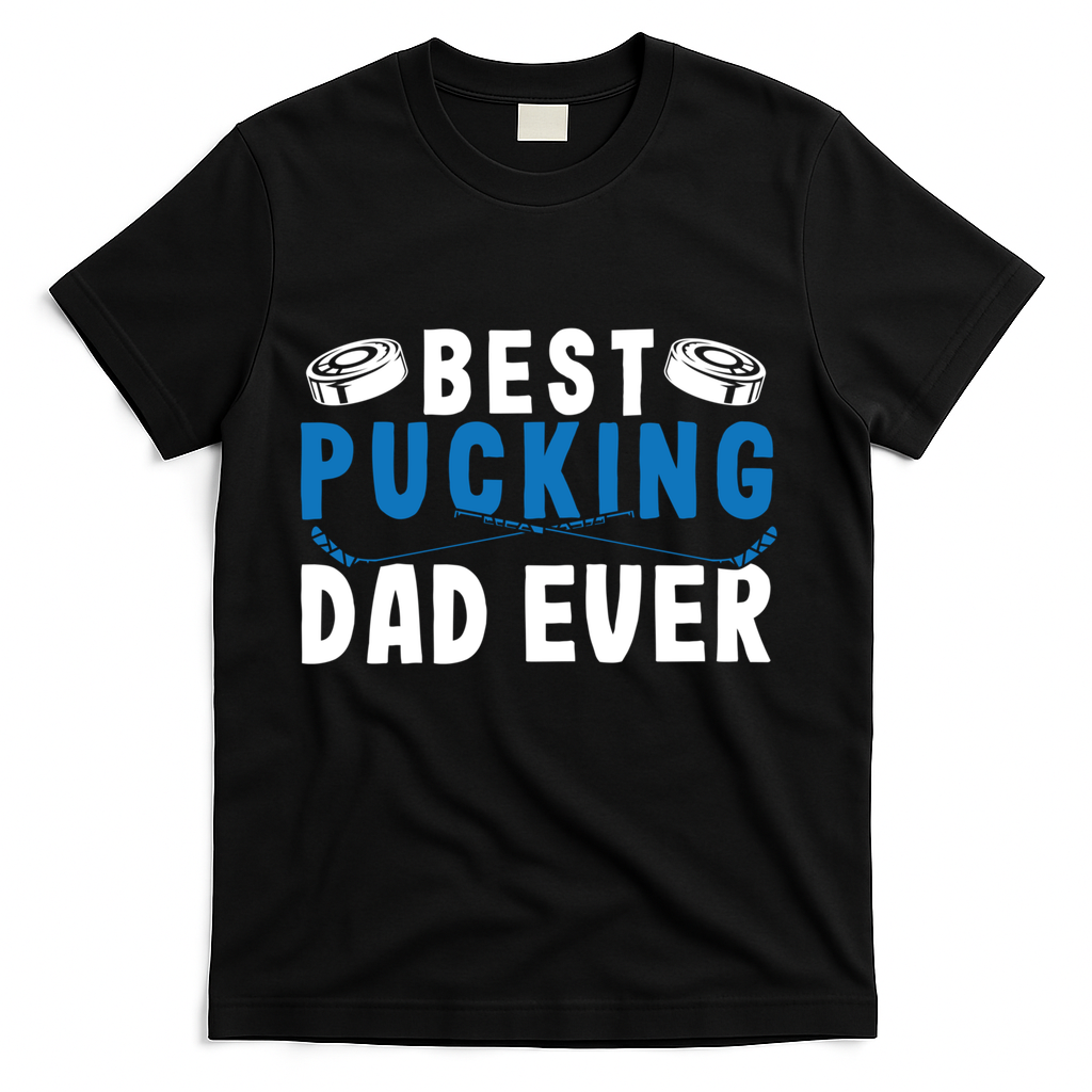 Ice Hockey Dad Best Pucking Gift T-Shirt product image 3